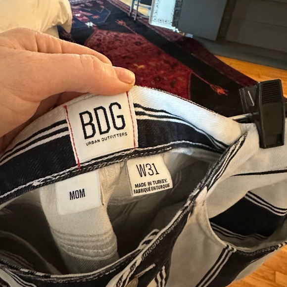 Vintage BDG urban outfitters black and white stripe jeans - NWT size 31 - Picture 9 of 10